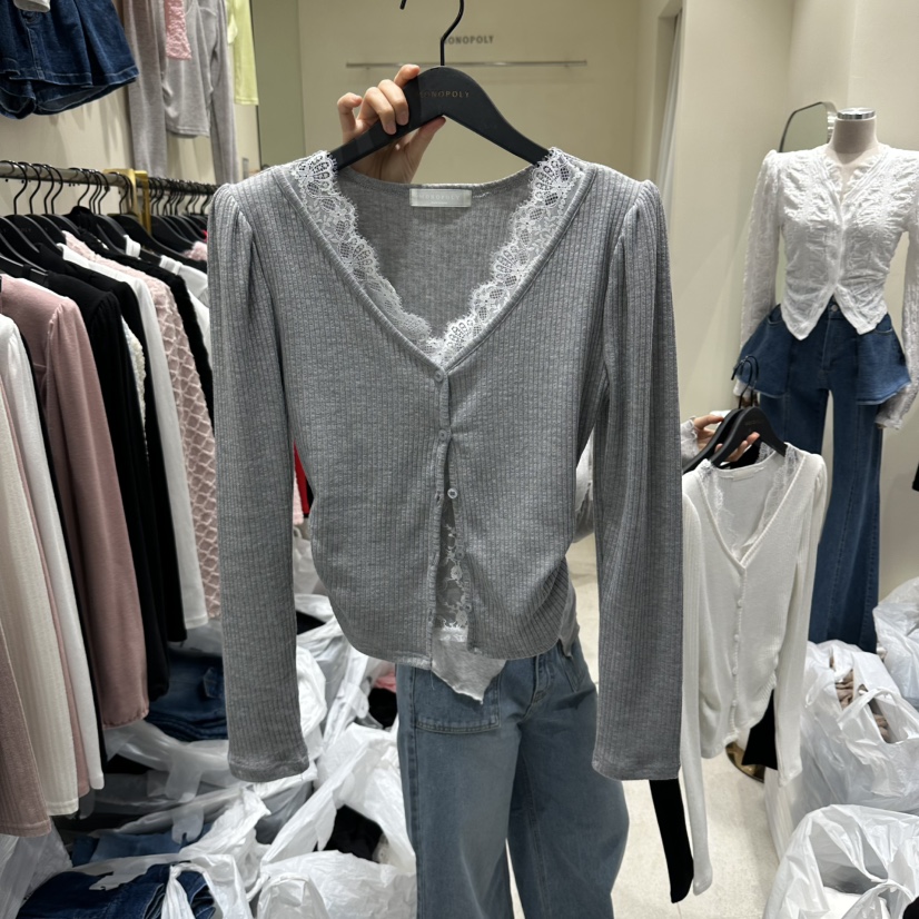 MONOPOLY東大門代購女士新品時尚休閑職業人氣26春夏長袖T恤MONO_POLY長袖T恤圖色3