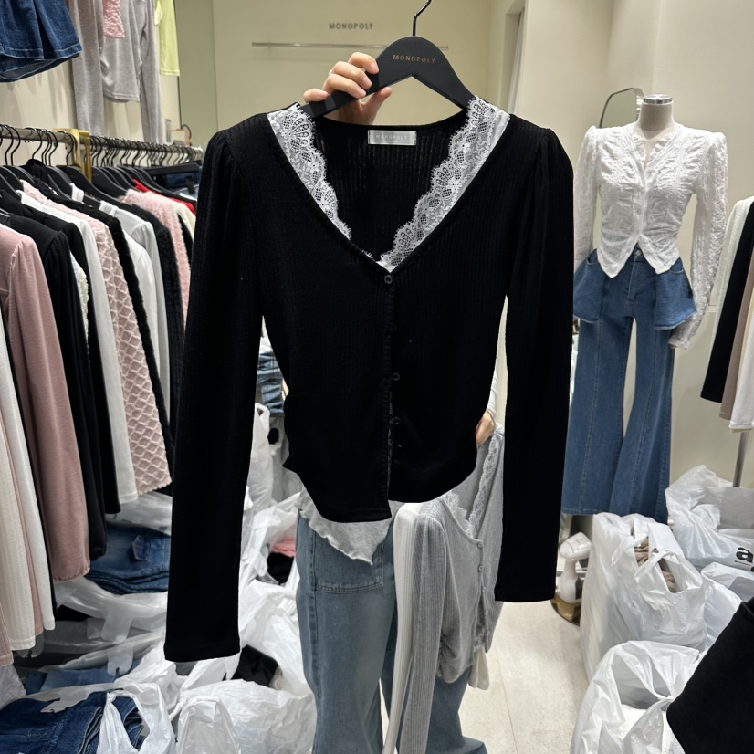 MONOPOLY東大門代購女士新品時尚休閑職業人氣26春夏長袖T恤MONO_POLY長袖T恤圖色4