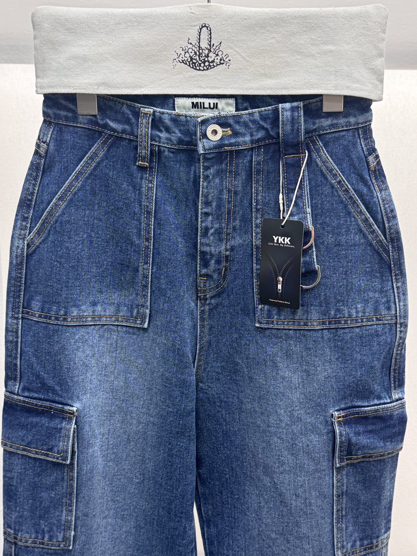 MILUI東大門直郵女裝新款真品26春夏人氣職業熱賣休閑牛仔褲MILUI牛仔褲