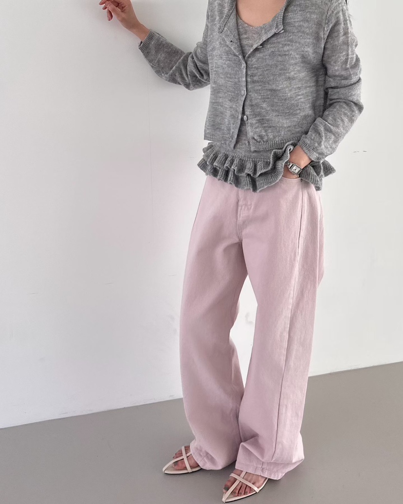 HOWDY東大門實拍女士新款人氣職業26春夏推薦時尚休閑牛仔褲HOWDY牛仔褲