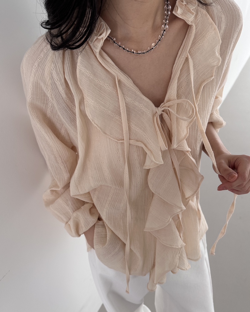 HOWDY東大門實拍女士新品推薦人氣時尚襯衫蕾絲衫不含內搭HOWDY襯衫/蕾絲衫