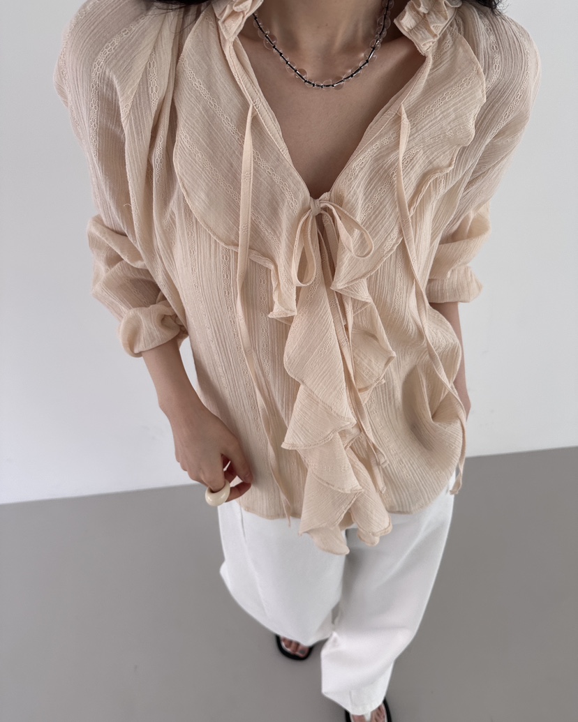 HOWDY東大門實拍女士新品推薦人氣時尚襯衫蕾絲衫不含內搭HOWDY襯衫/蕾絲衫