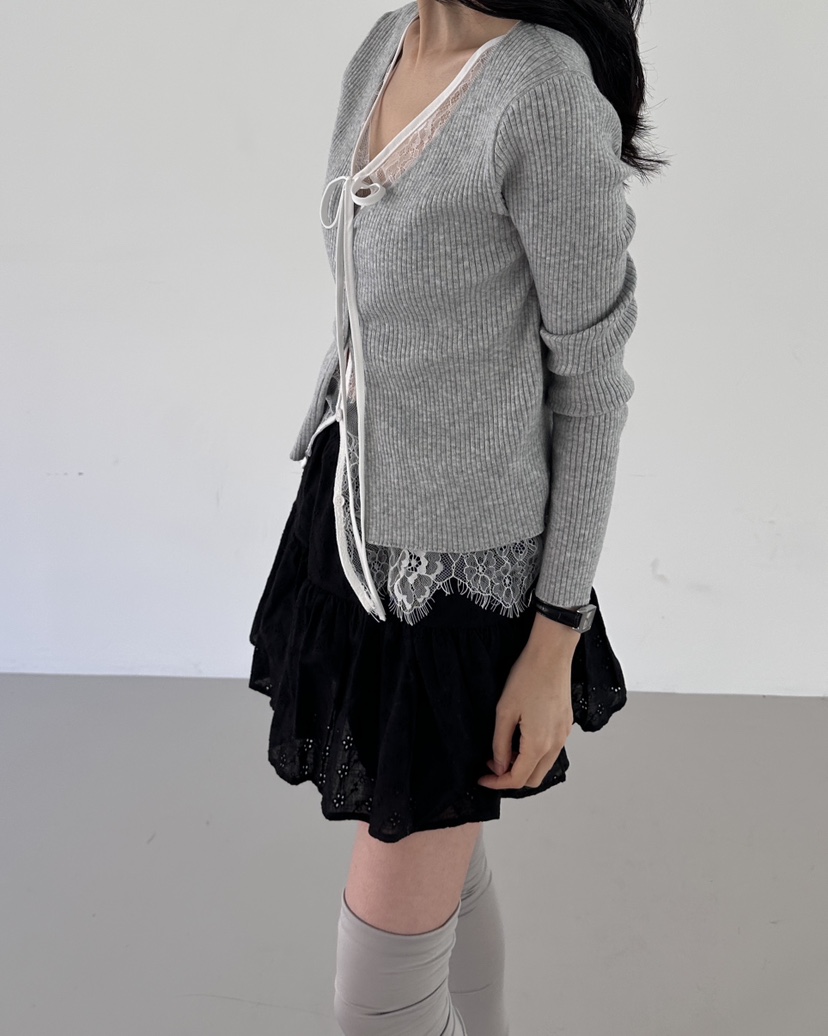 HOWDY韓國直郵女士新品真品休閑人氣推薦時尚針織衫假兩件HOWDY針織衫