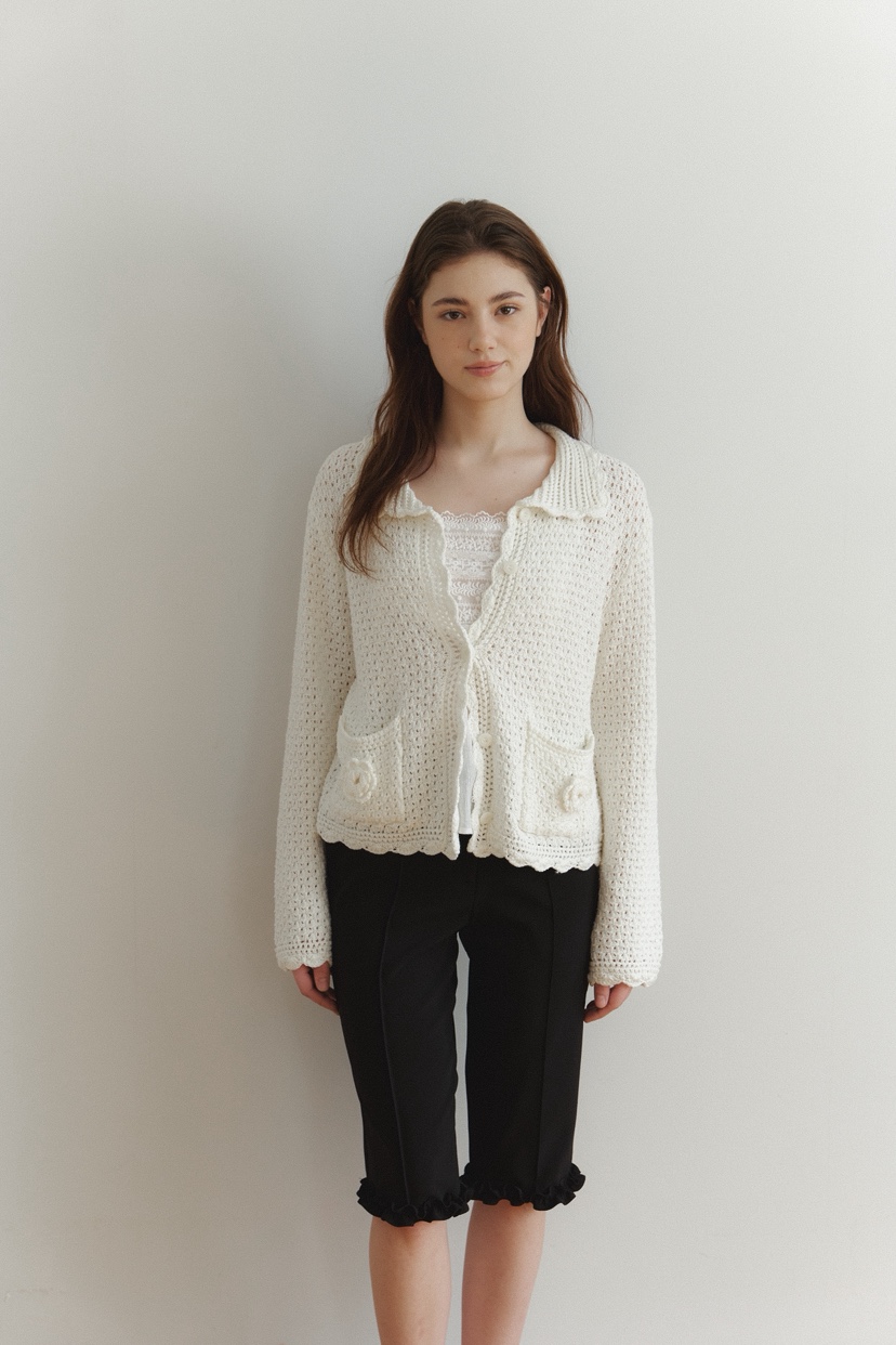 BIEN GARDER東大門直郵女裝新品26春夏熱賣毛衣鉤針編織BIEN GARDER毛衣