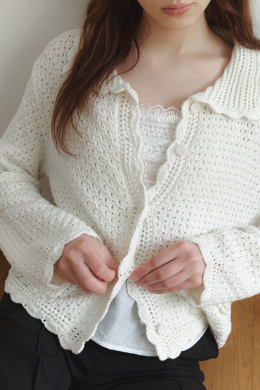 BIEN GARDER東大門直郵女裝新品26春夏熱賣毛衣鉤針編織BIEN GARDER毛衣