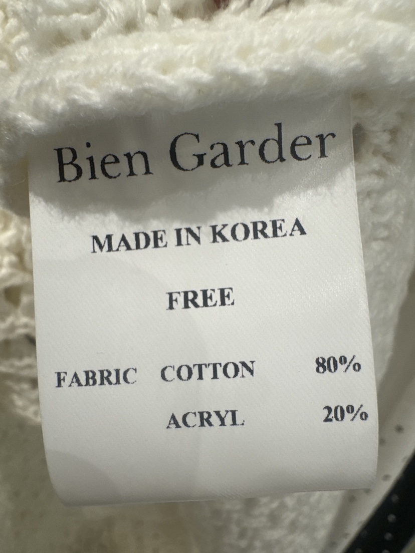 BIEN GARDER東大門直郵女裝新品26春夏熱賣毛衣鉤針編織BIEN GARDER毛衣