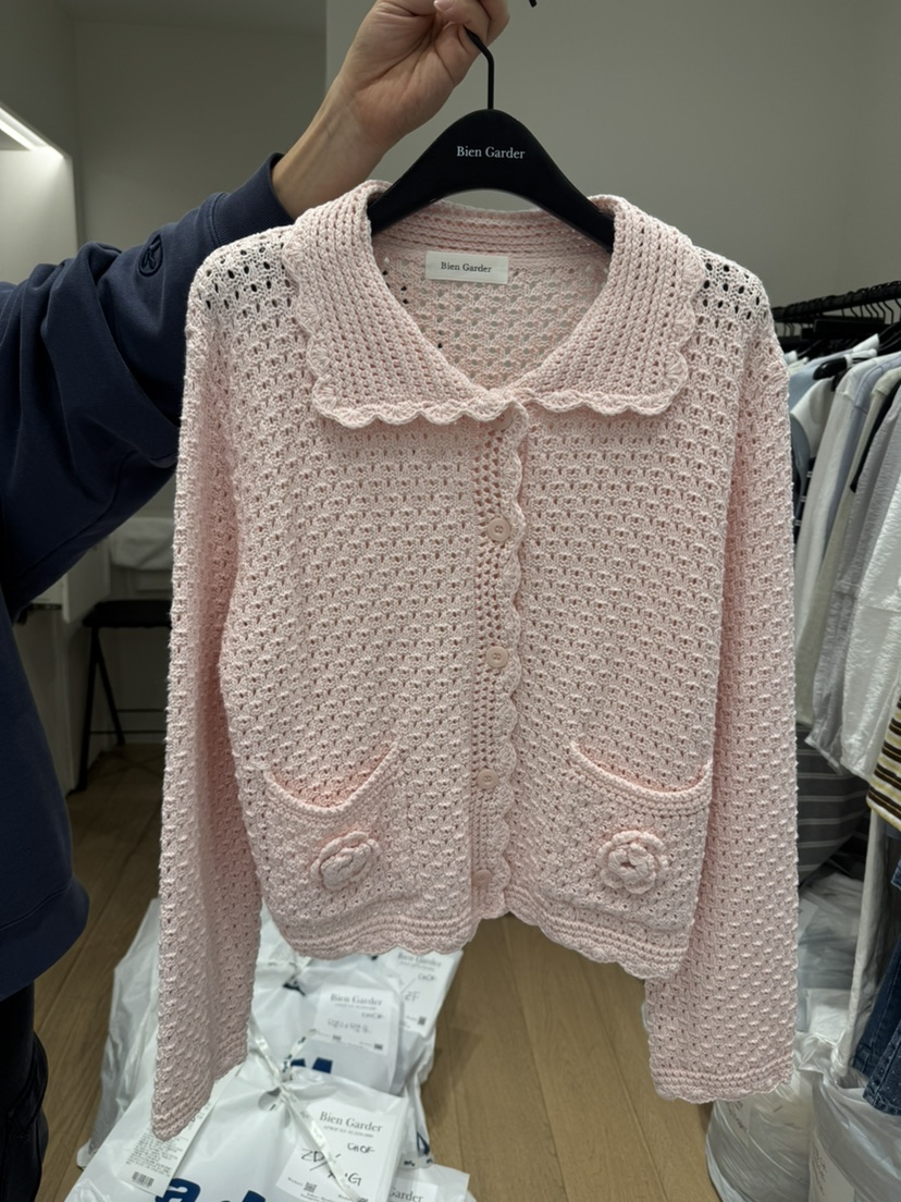 BIEN GARDER東大門直郵女裝新品26春夏熱賣毛衣鉤針編織BIEN GARDER毛衣圖色2