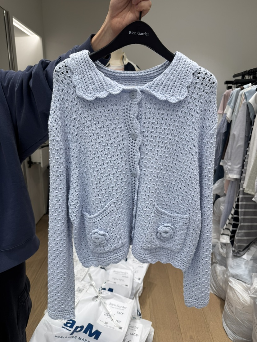 BIEN GARDER東大門直郵女裝新品26春夏熱賣毛衣鉤針編織BIEN GARDER毛衣圖色3