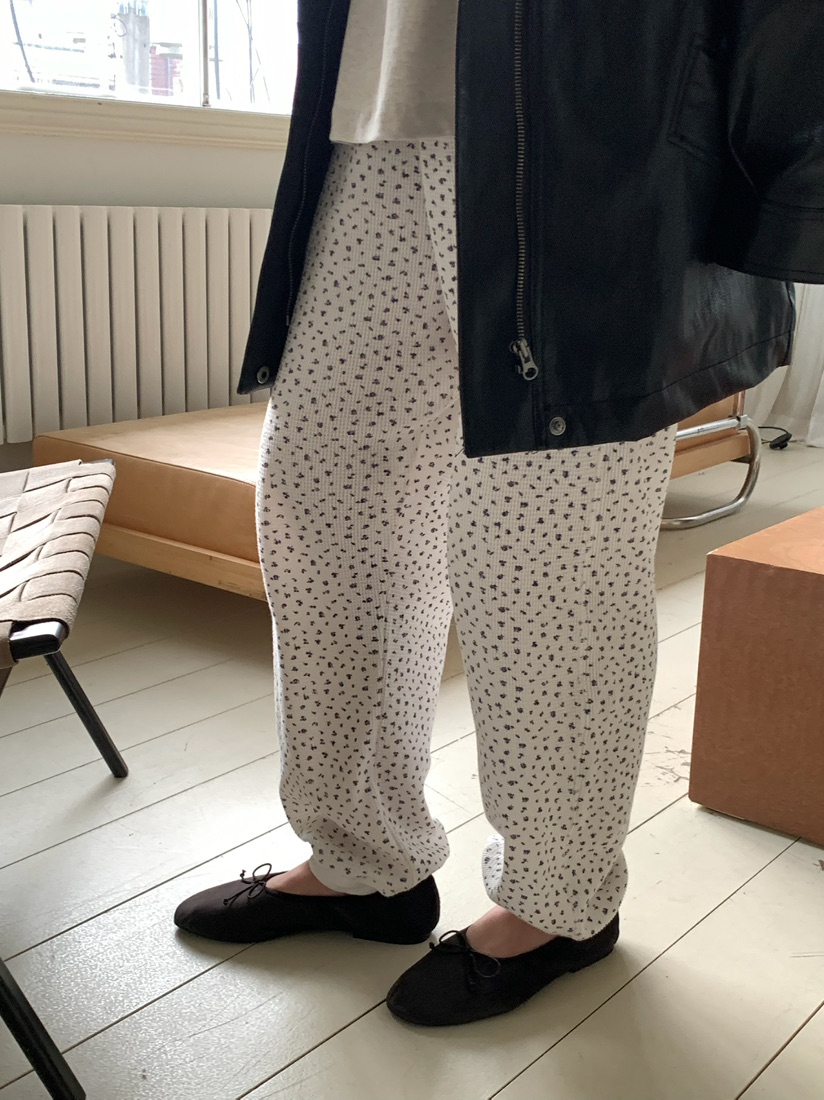 PEBBLE東大門實拍女士新款休閑時尚人氣休閑褲華夫格格紋PEBBLE休閑褲