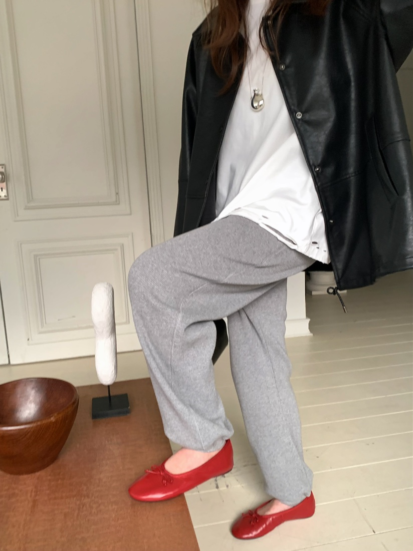 PEBBLE東大門實拍女士新款休閑時尚人氣休閑褲華夫格格紋PEBBLE休閑褲