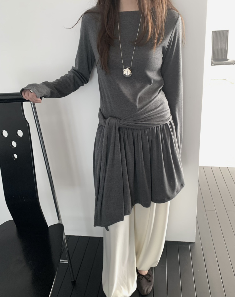 PEBBLE東大門實拍女士新品熱賣人氣真品職業休閑連衣裙褶皺PEBBLE連衣裙