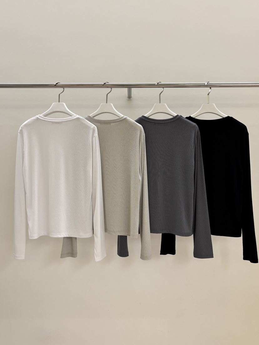 PEBBLE東大門實拍女裝新款真品熱賣26春夏人氣長袖T恤透明PEBBLE長袖T恤