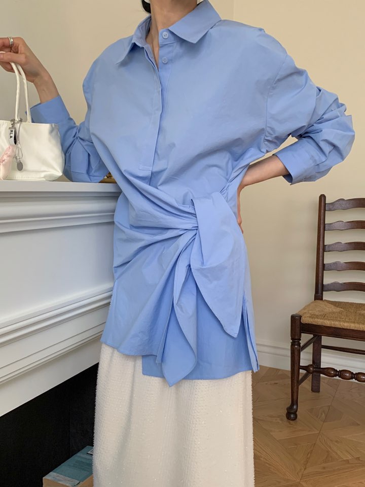 MILUI韓國直郵女裝新品職業人氣熱賣休閑26春夏襯衫蕾絲衫MILUI襯衫/蕾絲衫