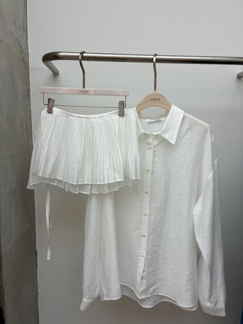 Verbena東大門代購女士新款休閑26春夏職業時尚真品套裝褶皺Verbena套裝圖色1