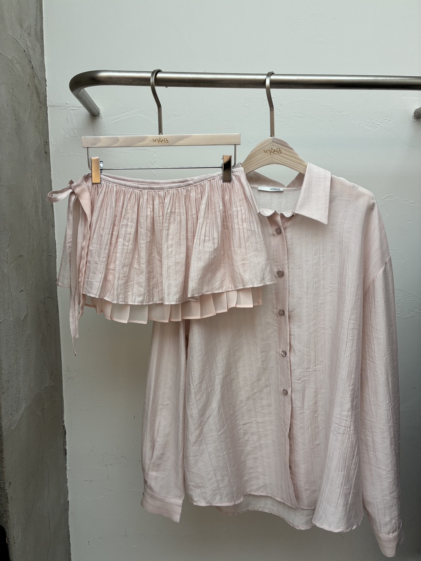 Verbena東大門代購女士新款休閑26春夏職業時尚真品套裝褶皺Verbena套裝圖色3