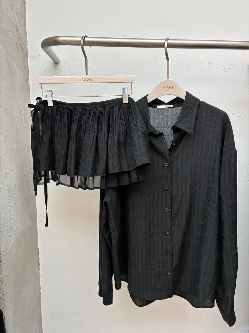 Verbena東大門代購女士新款休閑26春夏職業時尚真品套裝褶皺Verbena套裝圖色4