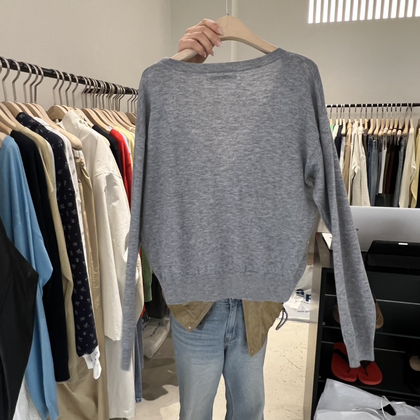 PLATE東大門代購女裝新品時尚真品休閑職業推薦針織衫V領PLATE針織衫