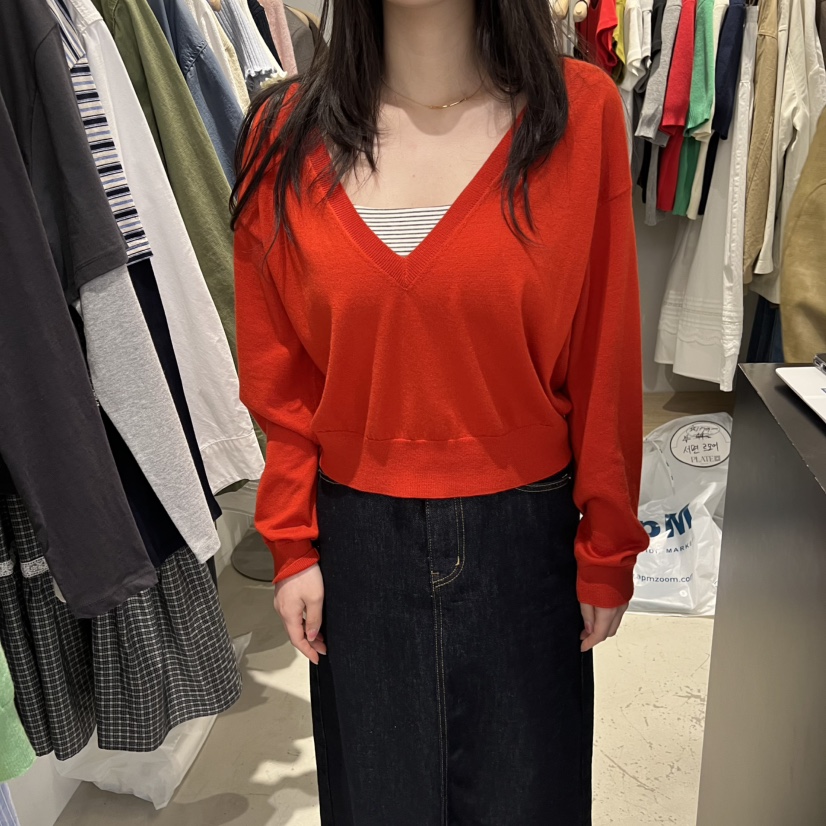 PLATE東大門代購女裝新品時尚真品休閑職業推薦針織衫V領PLATE針織衫圖色6