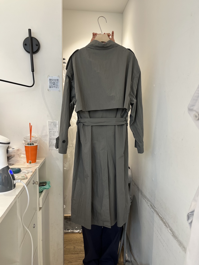 OUVIR東大門直郵女士新品真品熱賣休閑長款風衣含腰帶長款O.V.R/OUVIR長款風衣