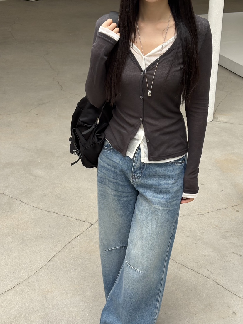 Verbena韓國代購女士新款推薦休閑職業時尚26春夏針織衫羊毛衫Verbena針織衫