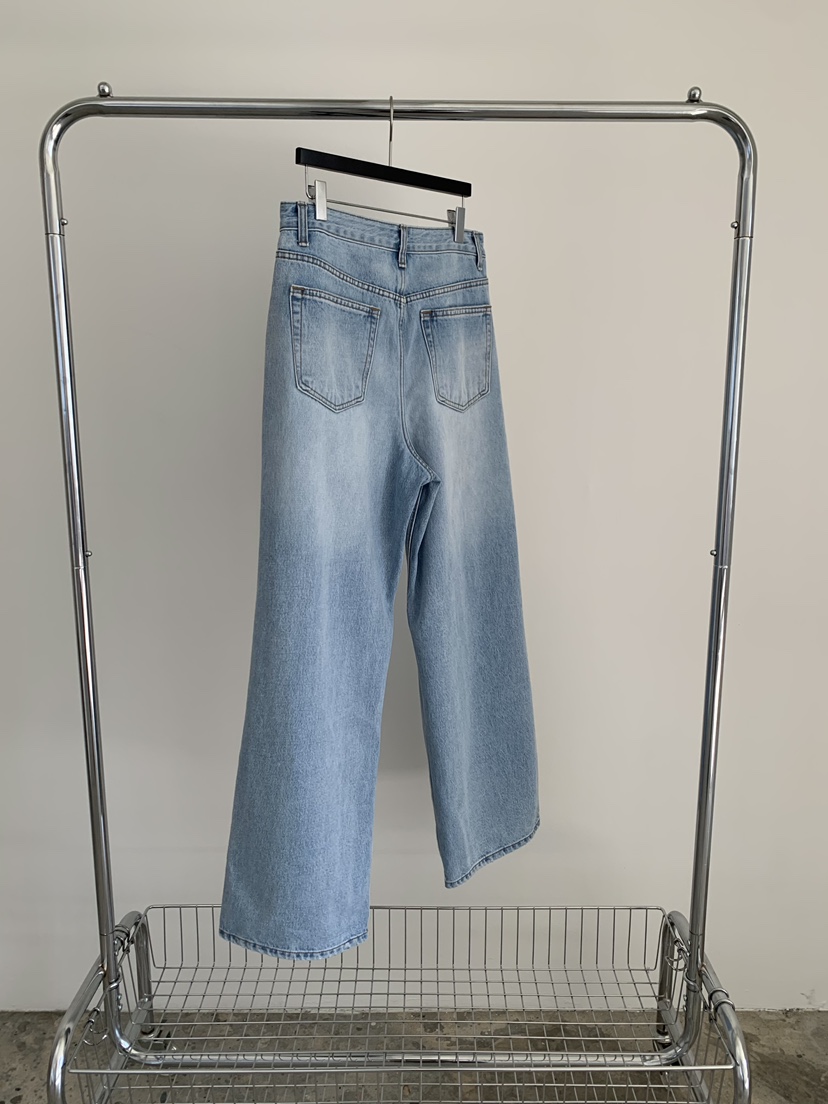 EST韓國直郵女士新款職業時尚26春夏人氣推薦休閑牛仔褲復古EST_牛仔褲