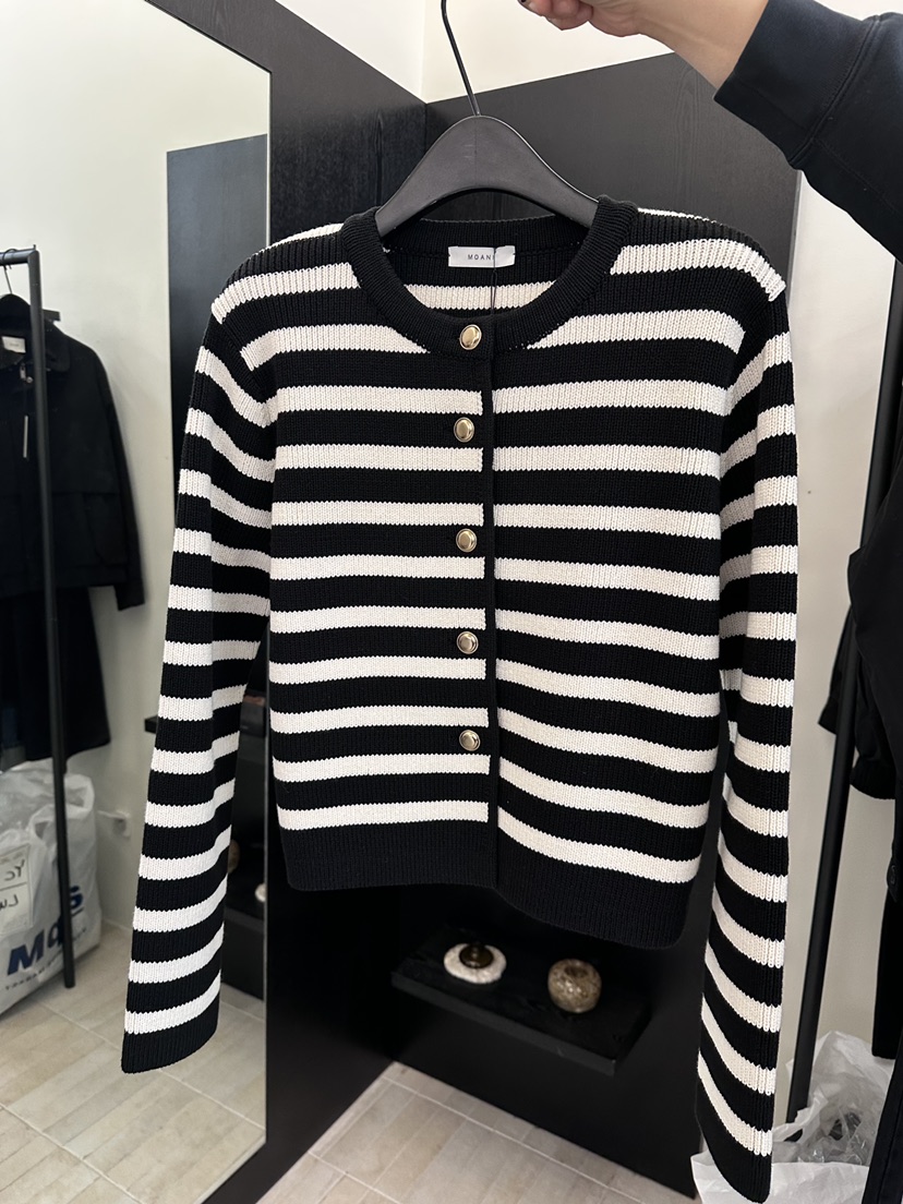 MOANI韓國直郵女裝新款職業時尚推薦真品熱賣針織衫開襟衫MOANI針織衫圖色1