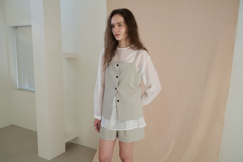 B_GARDER東大門代購女裝新品熱賣職業休閑短褲含腰帶口袋B.GARDER短褲