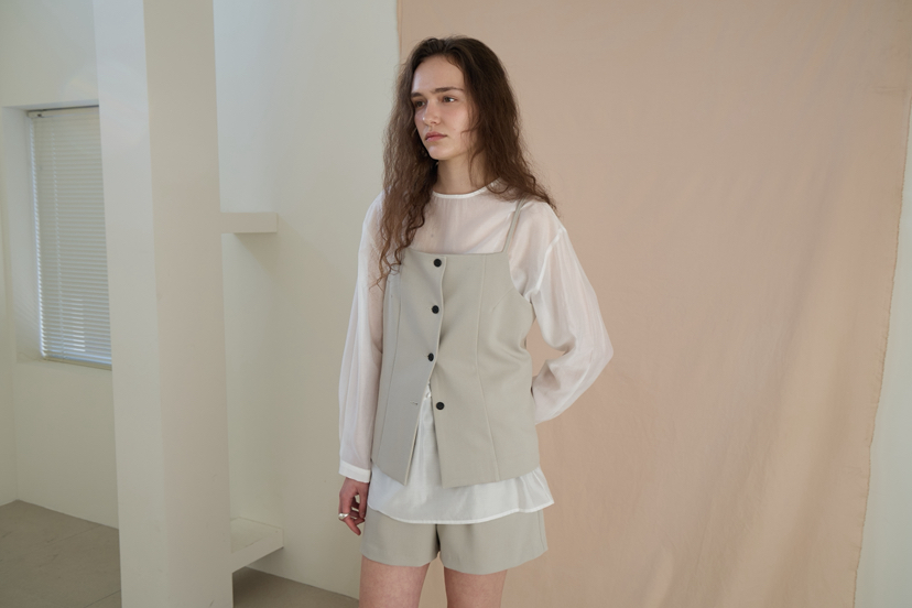 B_GARDER東大門代購女裝新品熱賣職業休閑短褲含腰帶口袋B.GARDER短褲