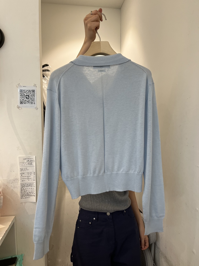 OUVIR韓國代購女裝新款26春夏人氣休閑熱賣針織衫混紡絲綢O.V.R/OUVIR針織衫