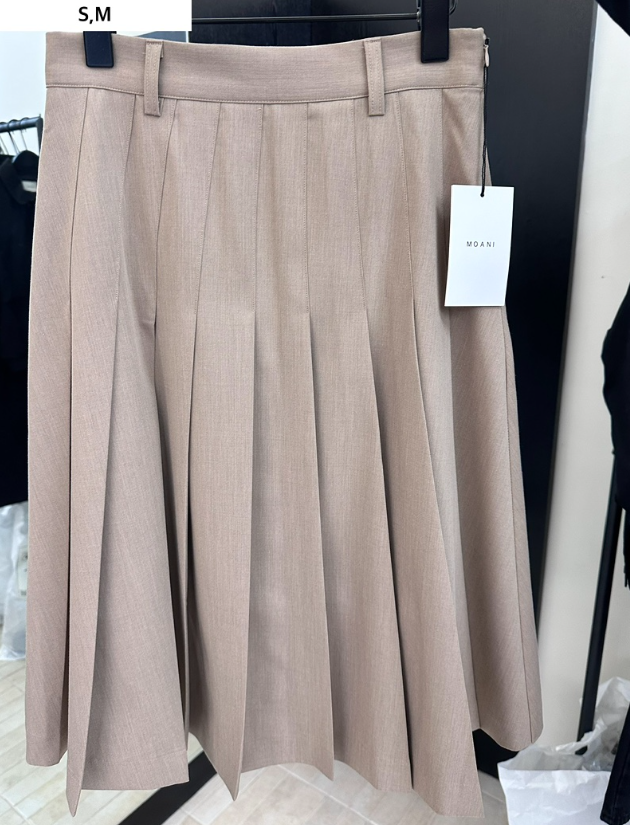 MOANI韓國代購女裝新款推薦真品人氣半身裙中短裙百褶褶裙MOANI半身裙/中短裙圖色3