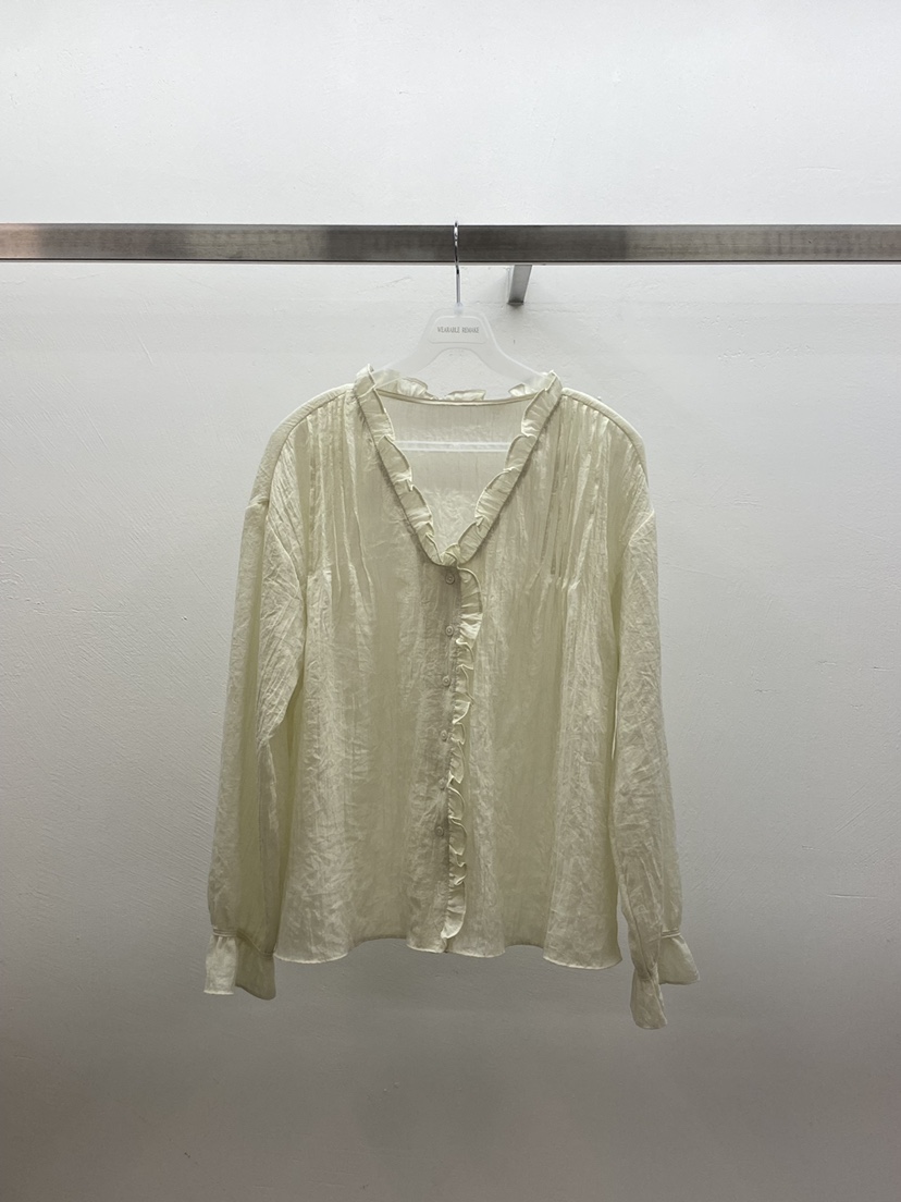 WEARABLE-L東大門代購女士新品時尚熱賣真品襯衫蕾絲衫褶裥WEARABLE襯衫/蕾絲衫圖色1