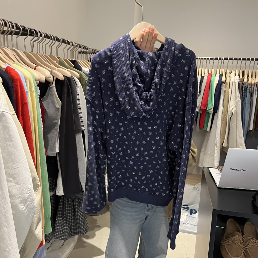 PLATE韓國直郵女士新款熱賣職業休閑真品夾克連帽拉鏈衫花朵PLATE夾克