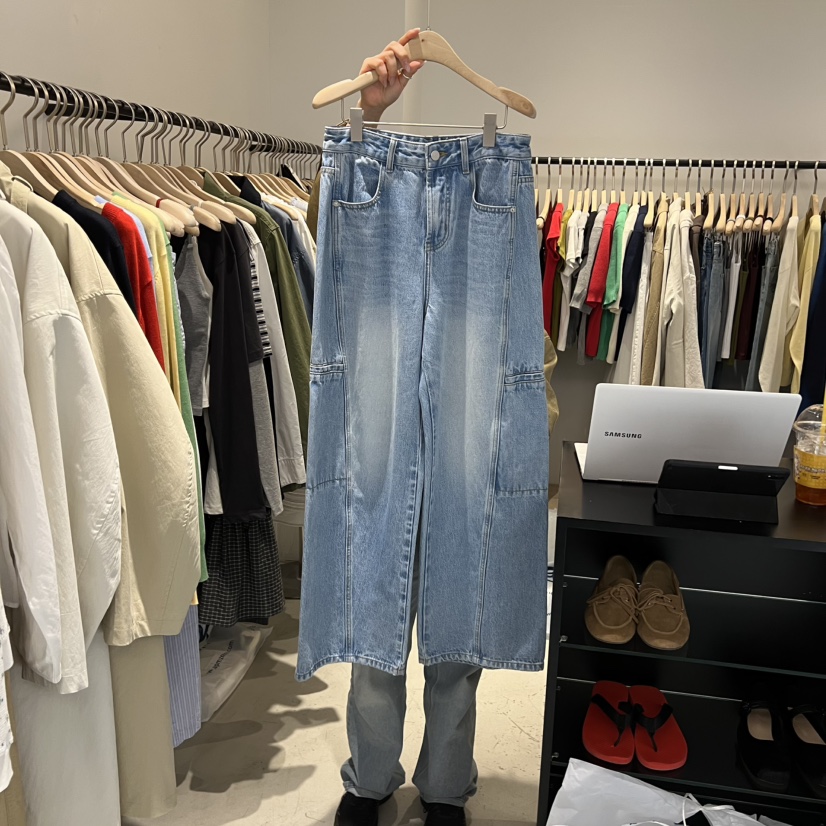 PLATE東大門代購女裝新款推薦真品26春夏人氣時尚職業牛仔褲PLATE牛仔褲圖色1