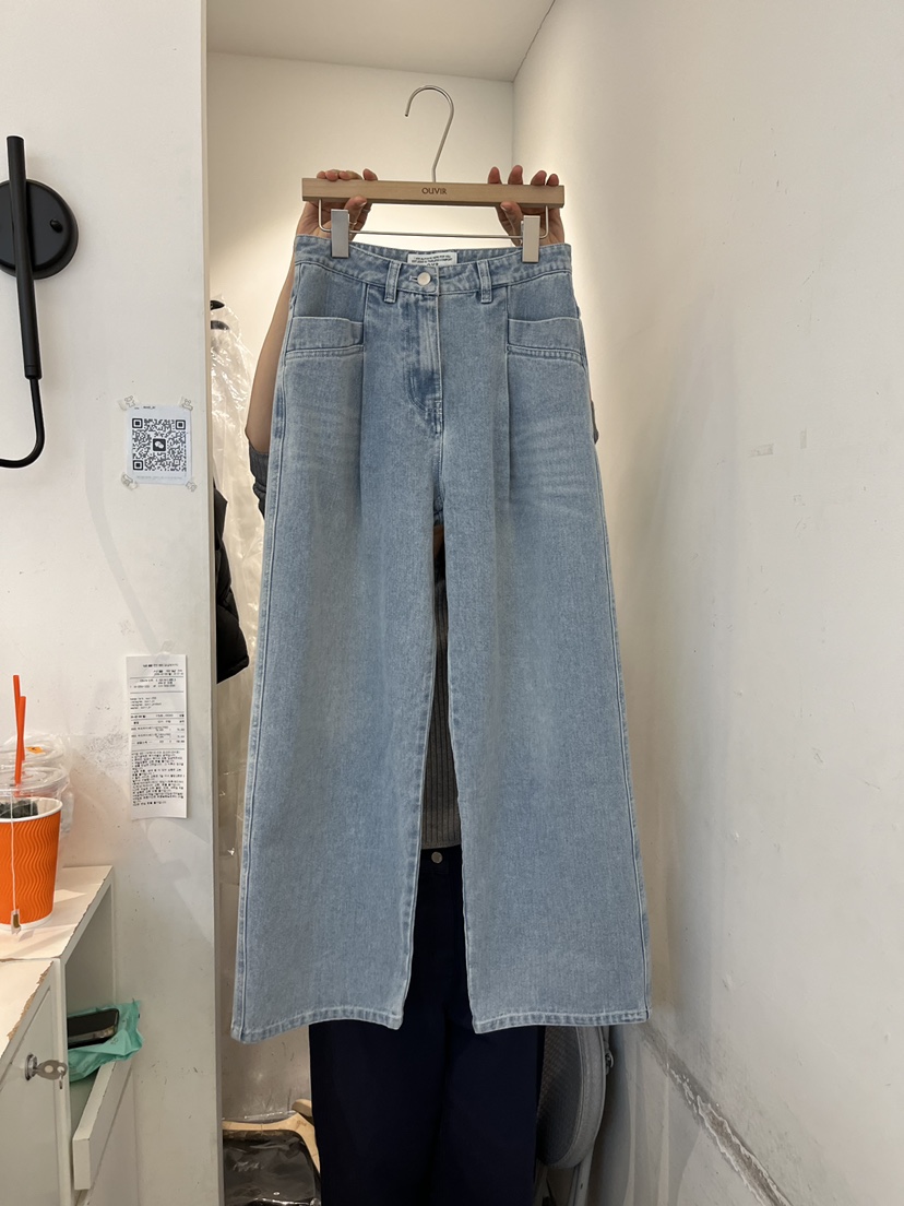 OUVIR東大門代購女士新品職業休閑時尚推薦熱賣牛仔褲口袋O.V.R/OUVIR牛仔褲圖色2