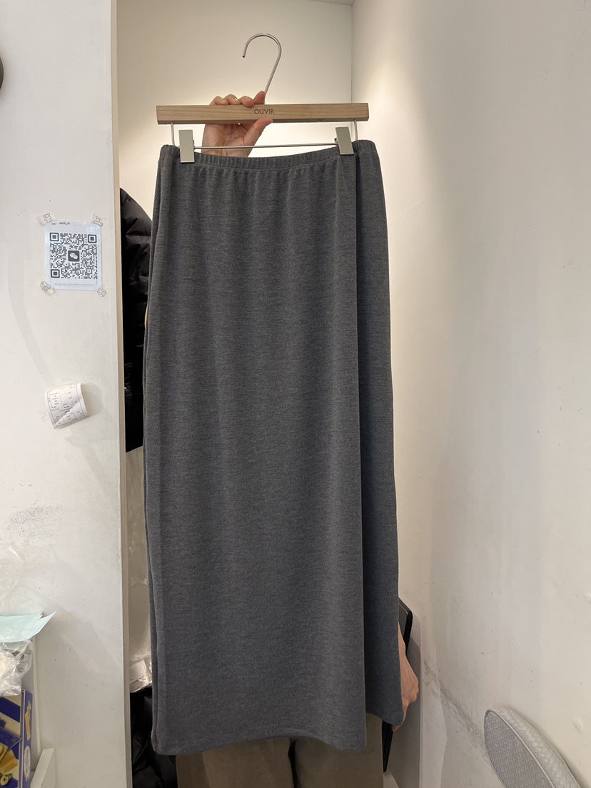 OUVIR韓國代購女裝新款休閑熱賣26春夏推薦人氣時尚長裙長款O.V.R/OUVIR長裙圖色1墨色