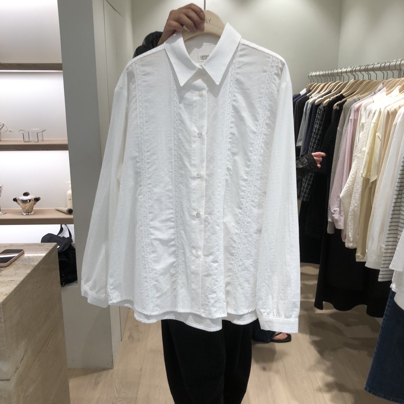 LIFFEY韓國直郵女士新品人氣熱賣時尚休閑襯衫蕾絲衫蕾絲LIFFEY襯衫/蕾絲衫圖色1