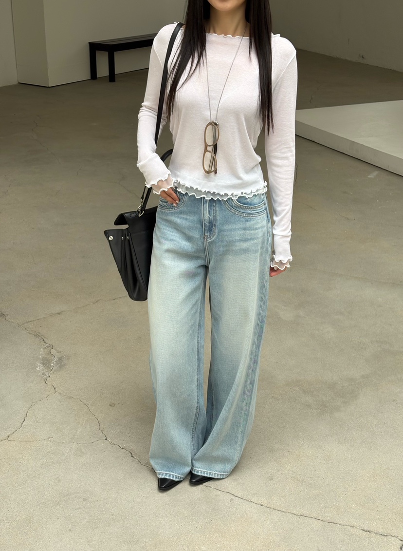 Verbena東大門實拍女士新款時尚休閑職業人氣推薦26春夏牛仔褲Verbena牛仔褲