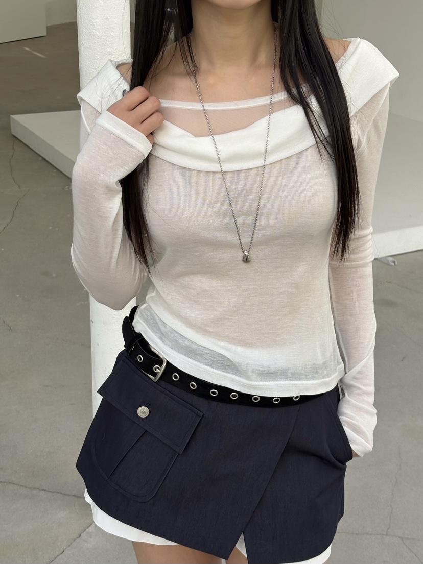 Verbena韓國代購女裝新品休閑人氣26春夏推薦時尚長袖T恤Verbena長袖T恤