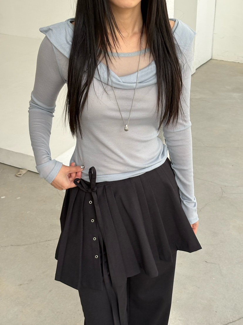 Verbena韓國代購女裝新品休閑人氣26春夏推薦時尚長袖T恤Verbena長袖T恤