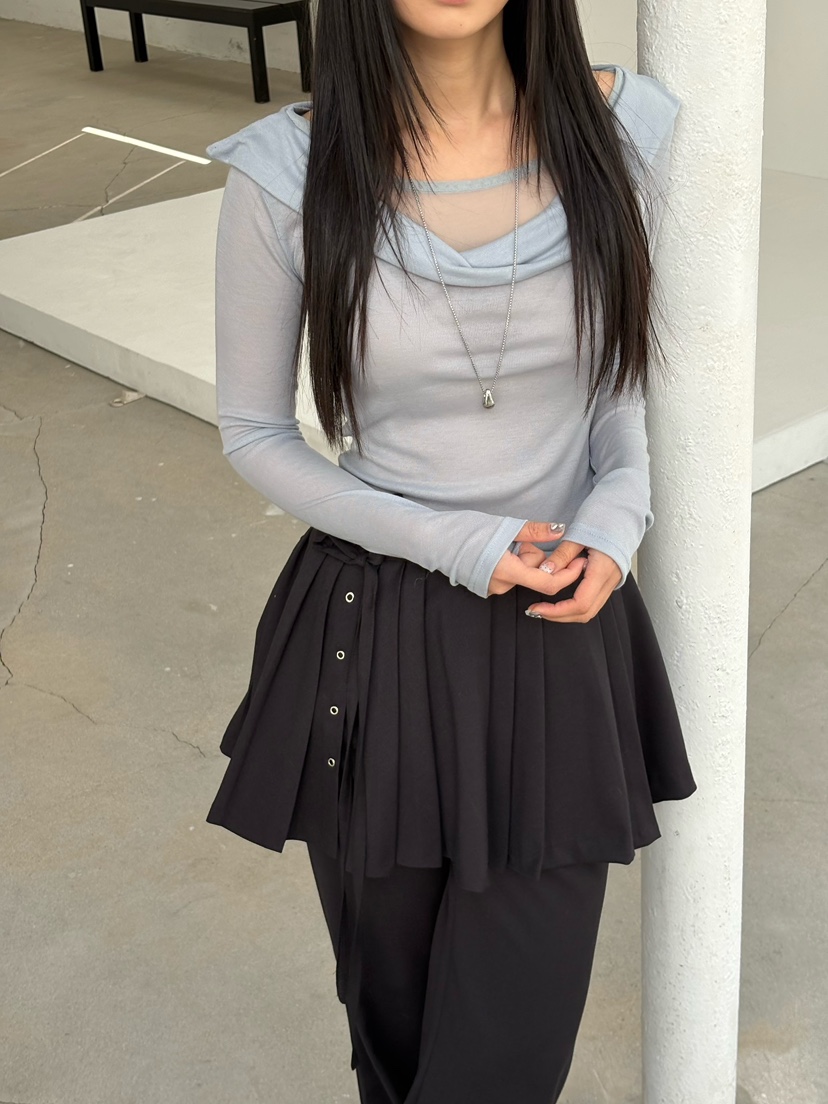 Verbena韓國代購女裝新品休閑人氣26春夏推薦時尚長袖T恤Verbena長袖T恤