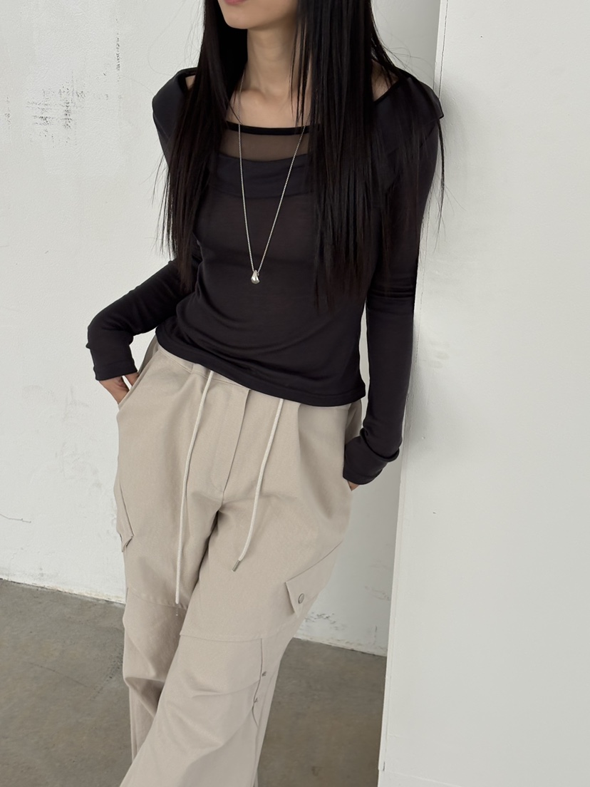 Verbena韓國代購女裝新品休閑人氣26春夏推薦時尚長袖T恤Verbena長袖T恤