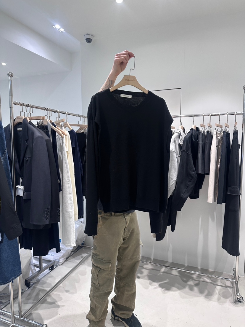 THE BRUNCH韓國直郵女士新款人氣26春夏時尚推薦真品針織衫THE BRUNCH針織衫圖色2黑色