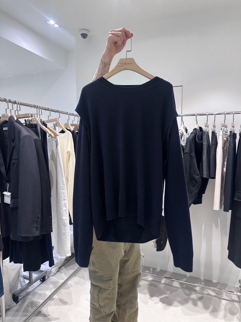 THE BRUNCH韓國直郵女士新款人氣26春夏時尚推薦真品針織衫THE BRUNCH針織衫圖色3深藍色