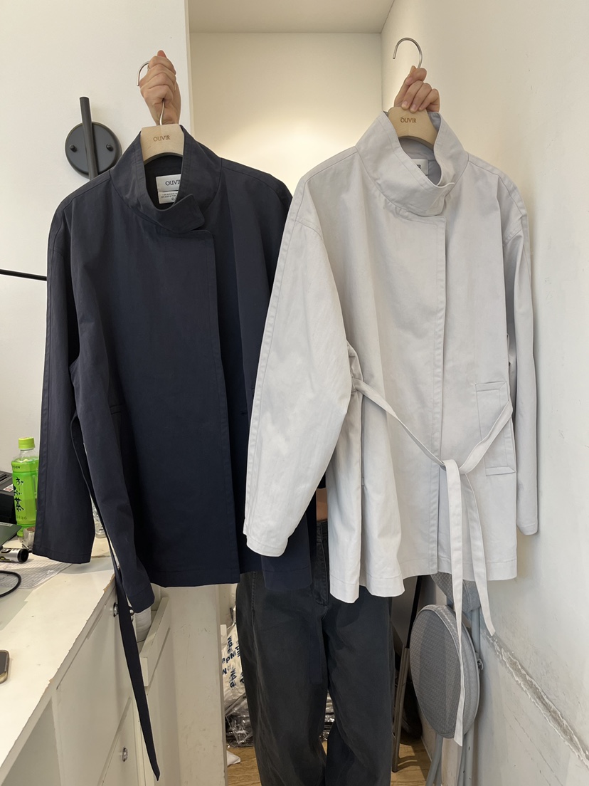 OUVIR東大門直郵女裝新款熱賣推薦26春夏真品夾克含腰繩高領O.V.R/OUVIR夾克