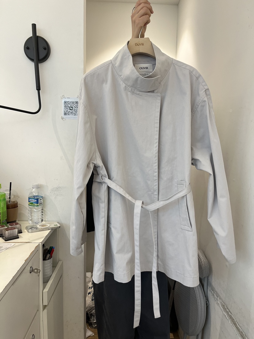 OUVIR東大門直郵女裝新款熱賣推薦26春夏真品夾克含腰繩高領O.V.R/OUVIR夾克圖色1
