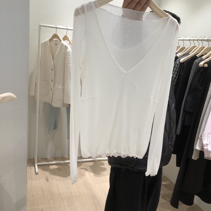 LIFFEY韓國直郵女裝新品時尚吊帶背心不含內搭荷葉邊羅紋LIFFEY吊帶/背心圖色3