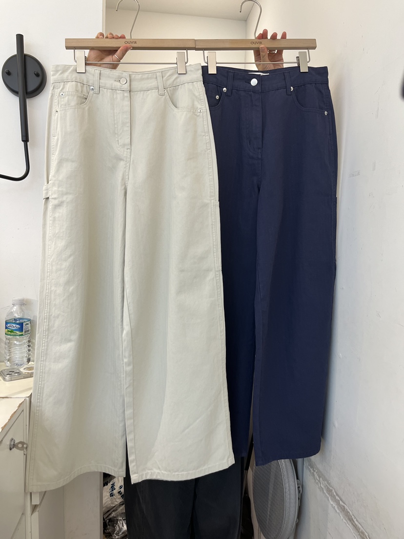 OUVIR東大門直郵女裝新款職業熱賣真品休閑褲人字紋工裝褲O.V.R/OUVIR休閑褲
