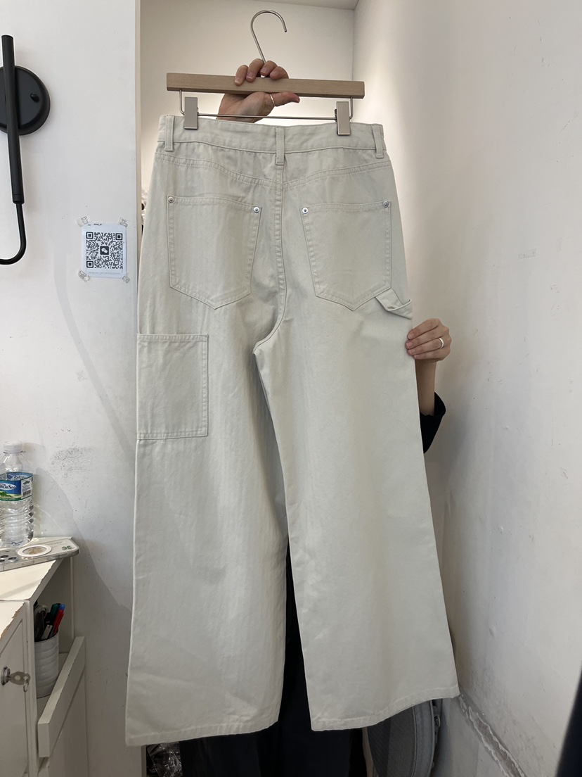 OUVIR東大門直郵女裝新款職業熱賣真品休閑褲人字紋工裝褲O.V.R/OUVIR休閑褲