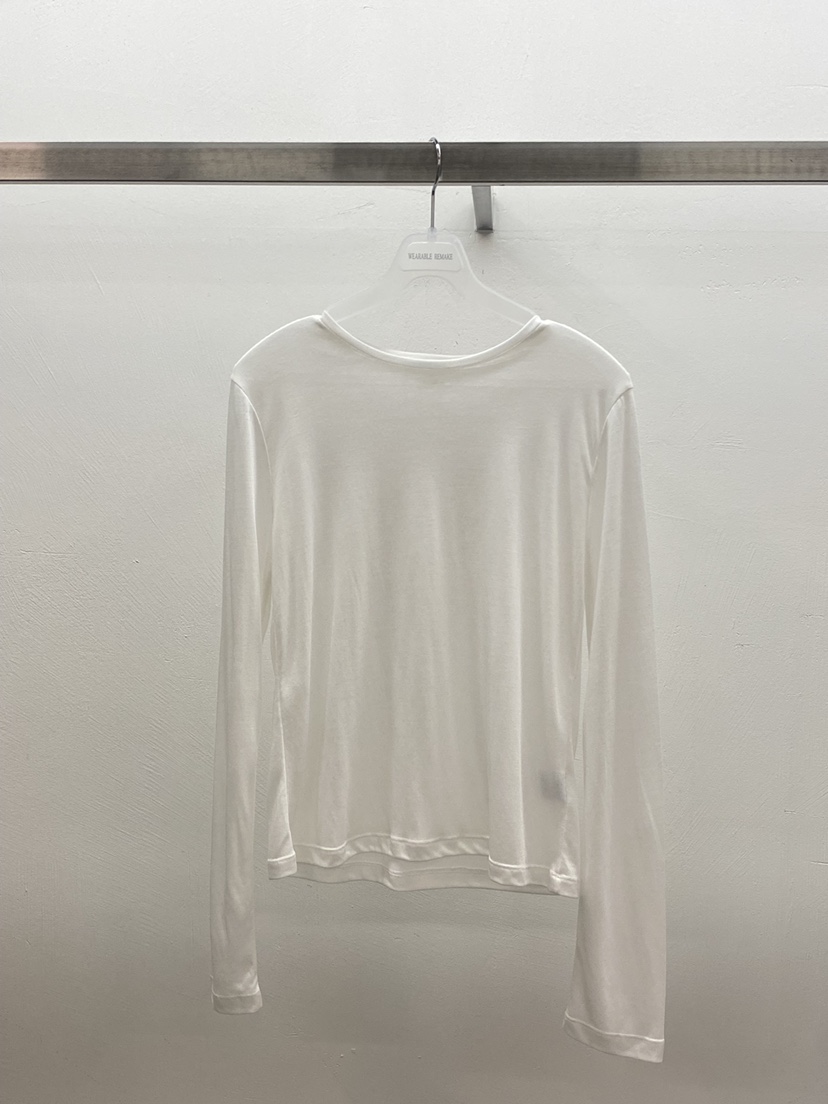 WEARABLE-L東大門實拍女裝新款熱賣真品職業長袖T恤天絲WEARABLE長袖T恤圖色1