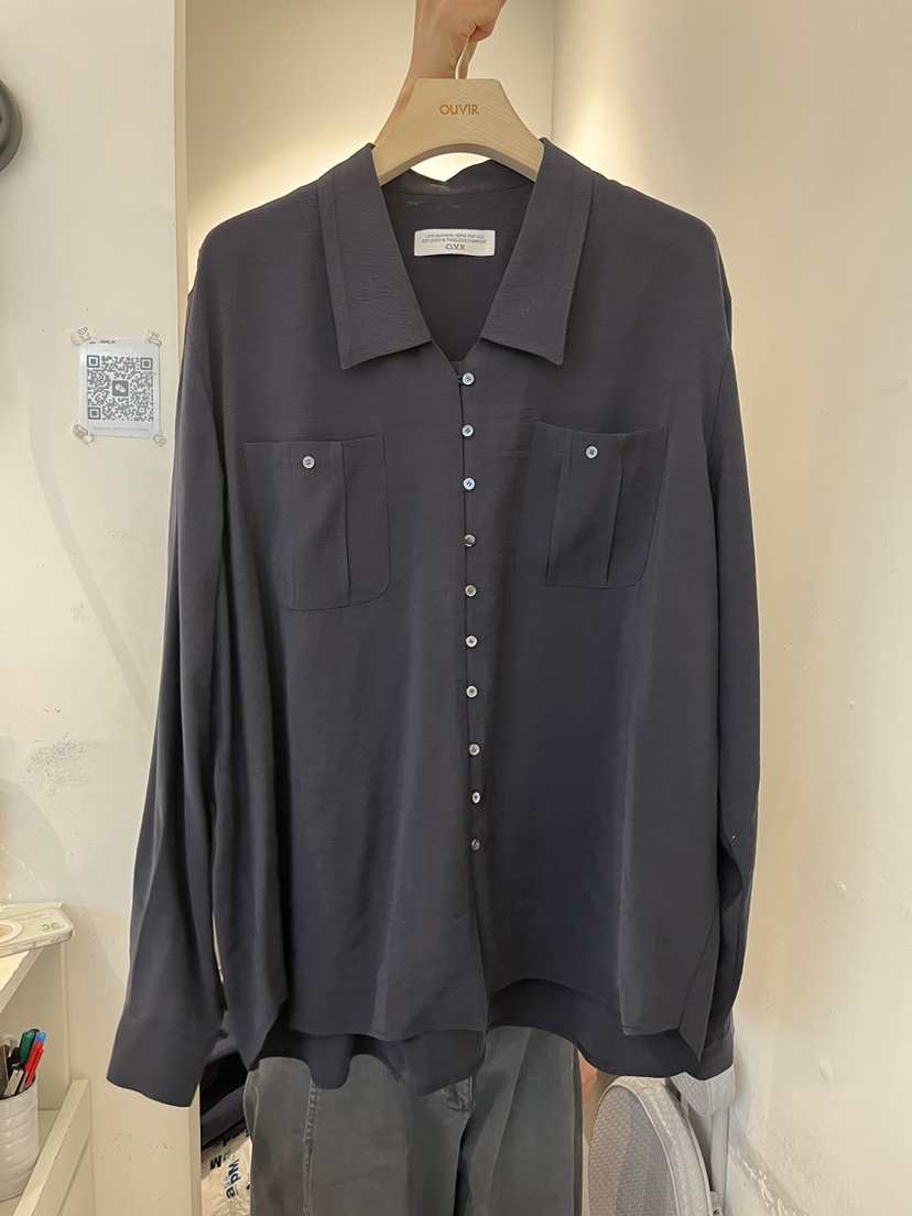 OUVIR韓國代購女裝新款26春夏熱賣真品職業襯衫蕾絲衫紐扣O.V.R/OUVIR襯衫/蕾絲衫圖色3